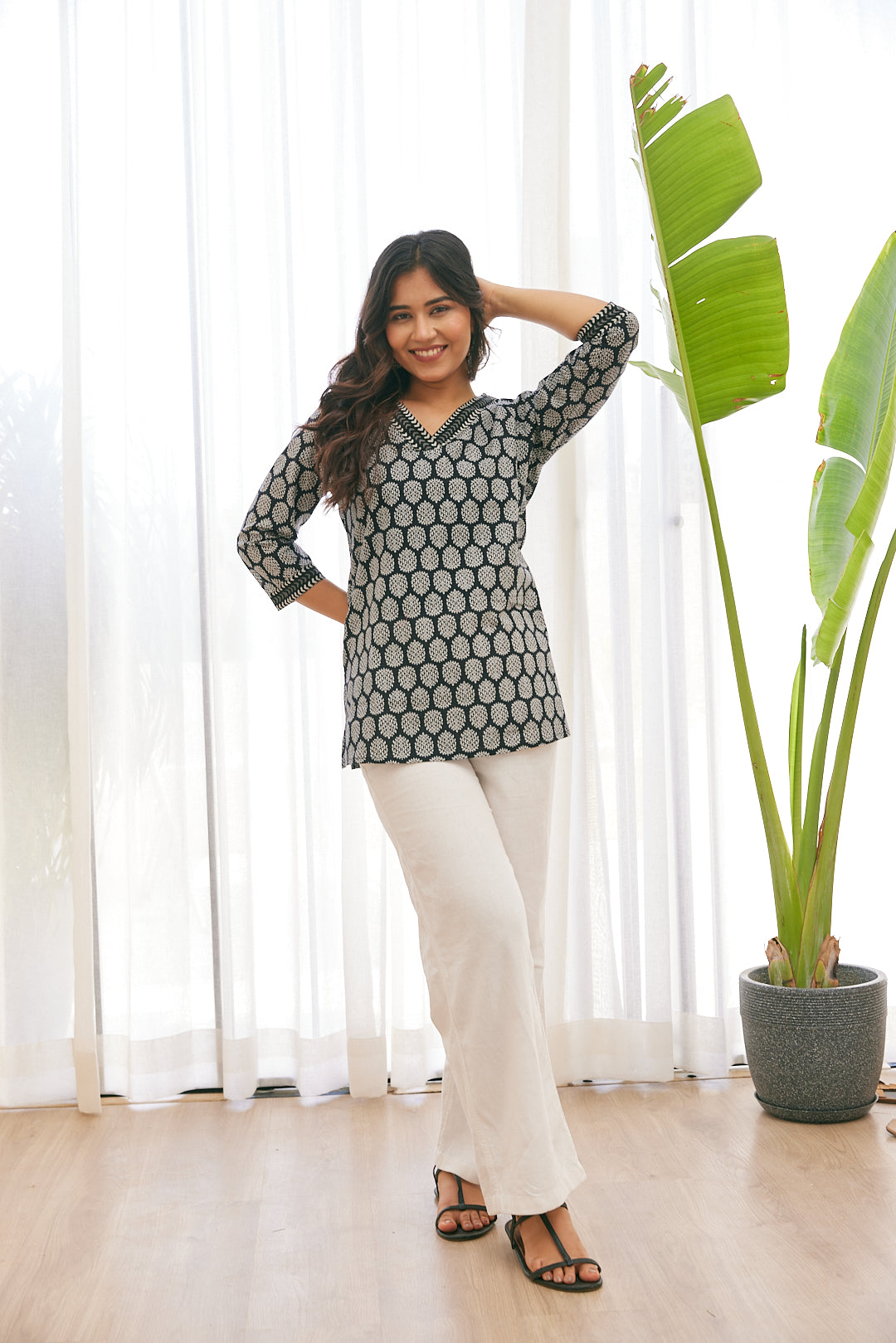 Salt And Pepper Short Kurti