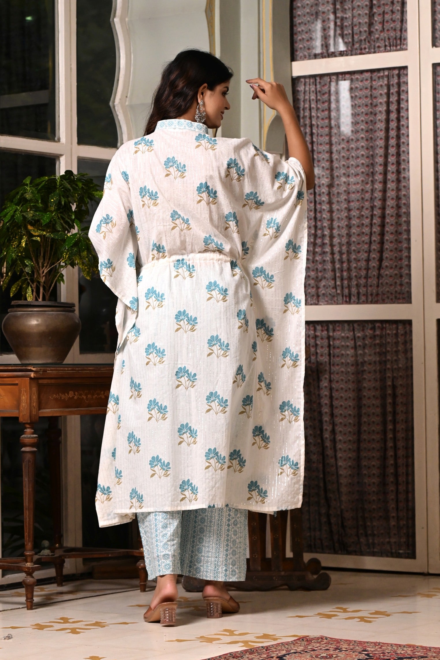 Blue Dasher Kaftan Co-Ord Set 4