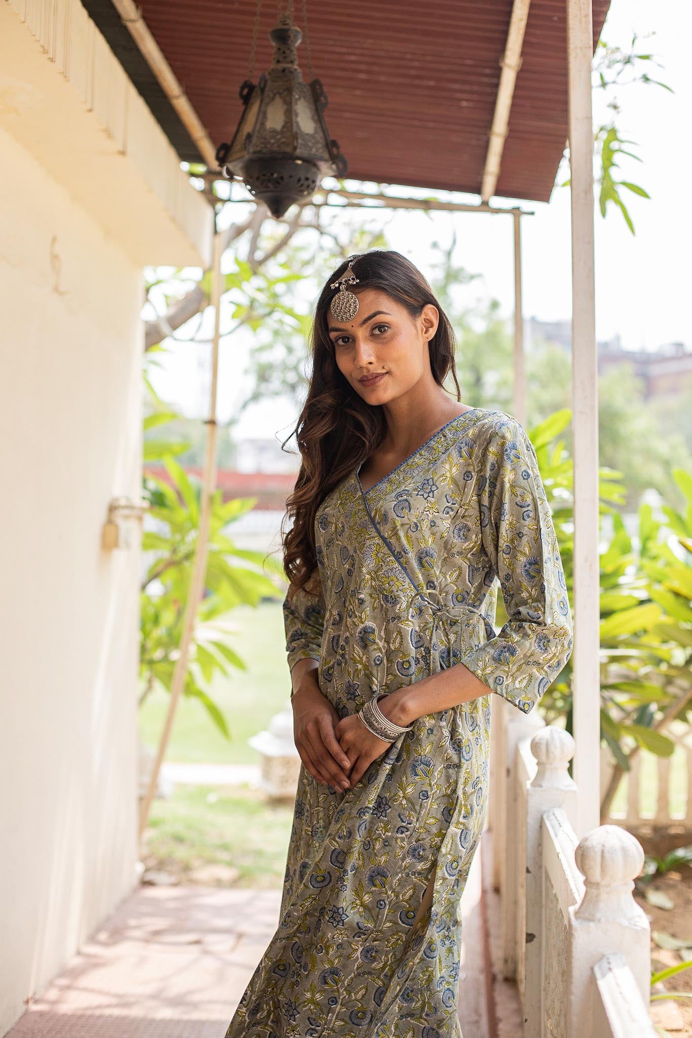 Mossery Fern Angrakha Kurti