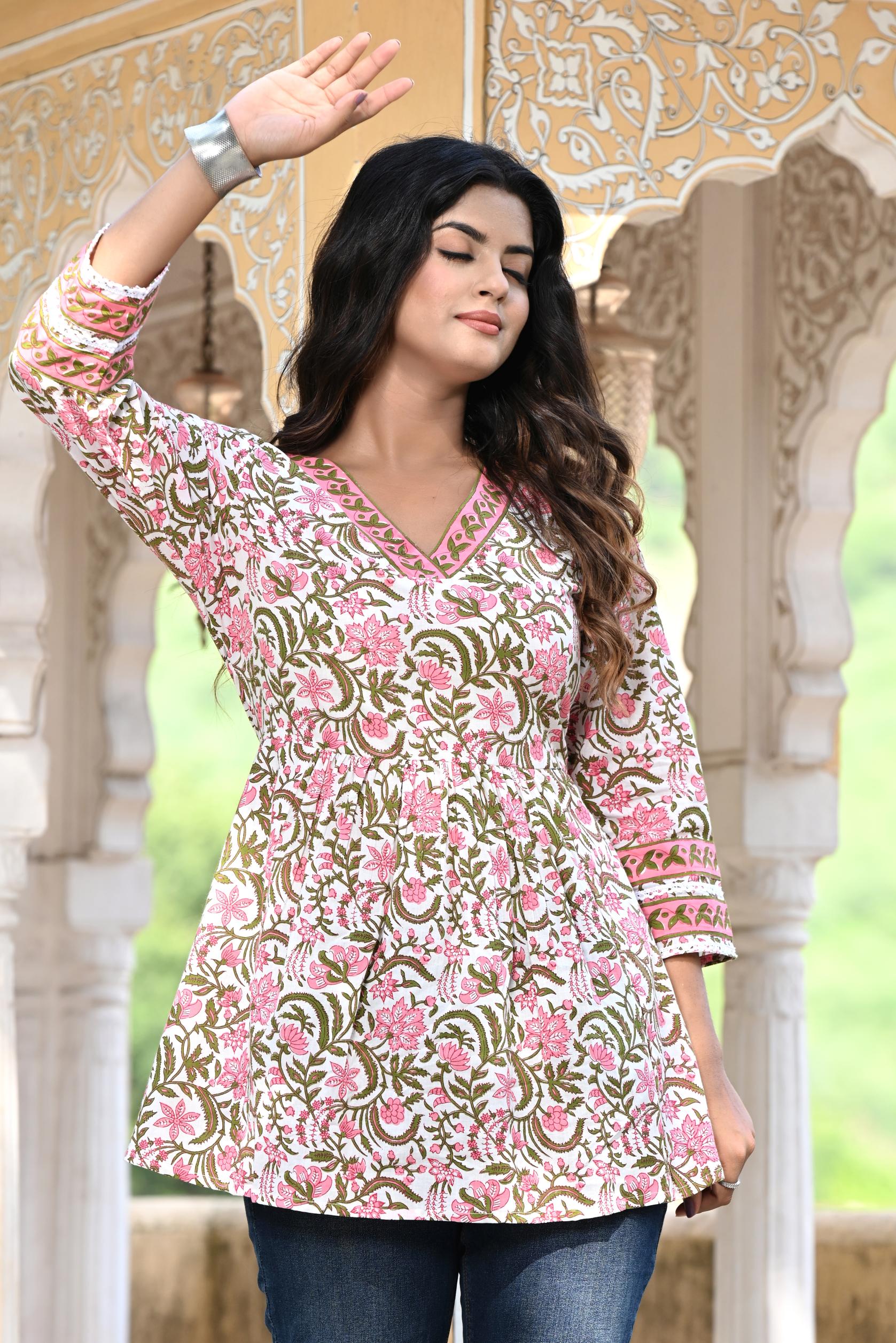 Soulful Pink Short Kurti