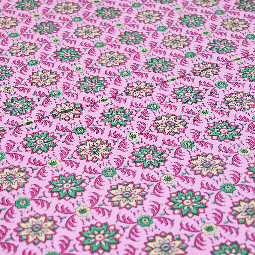 Cotton Floral Dark Pink Queen Size Bedsheet