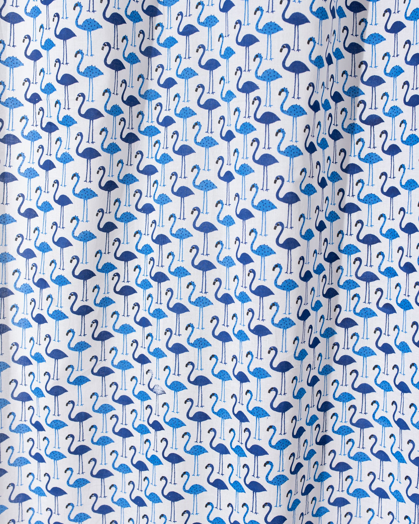 Cotton Curtain Blue Flamingoes Print 1 (6742416654435)