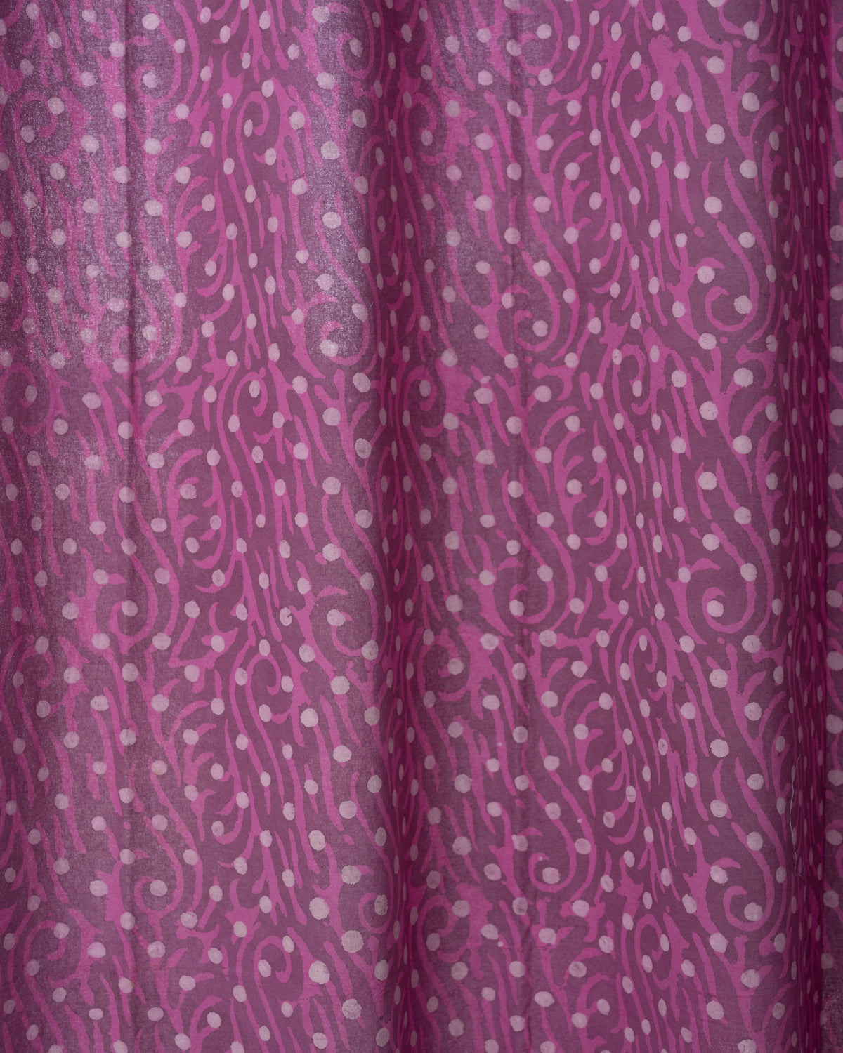 Cotton Curtain Magenta Leaf Dabu Print 2 (4776662597731)