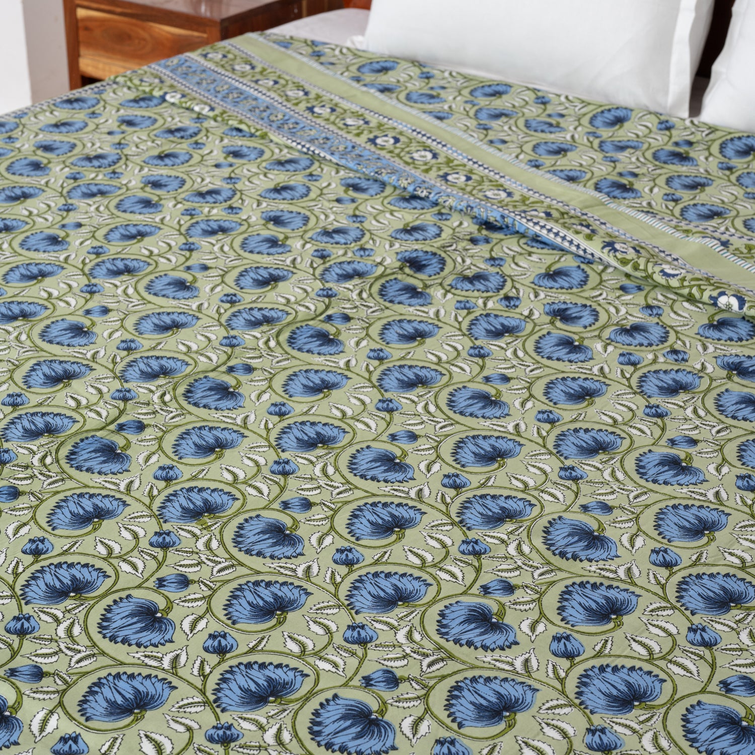 Gulistaan Handblock Printed Double Bed Dohar AC Quilt (6833767153763)